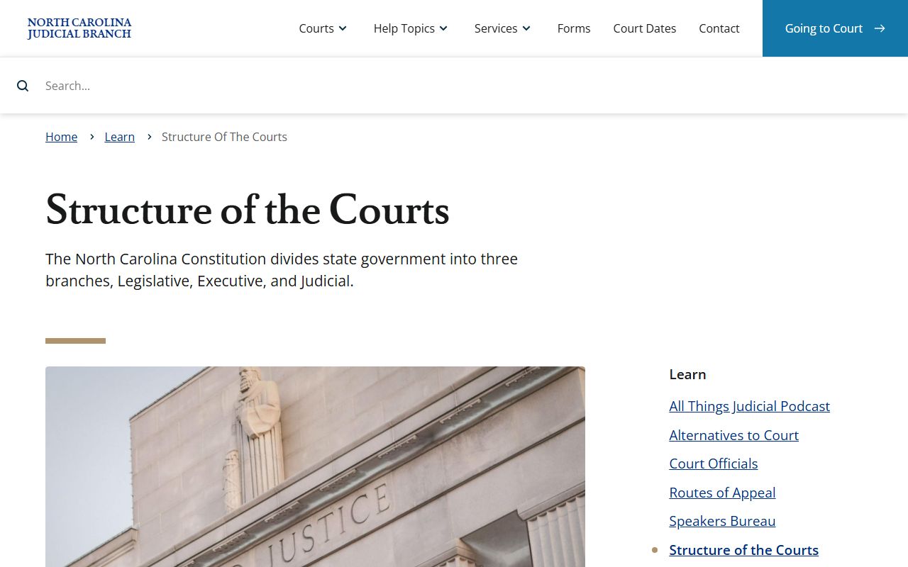 Lee County court dockets North Carolina court structure