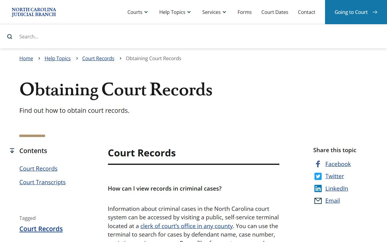 Lee County court records Judicial Branch help page