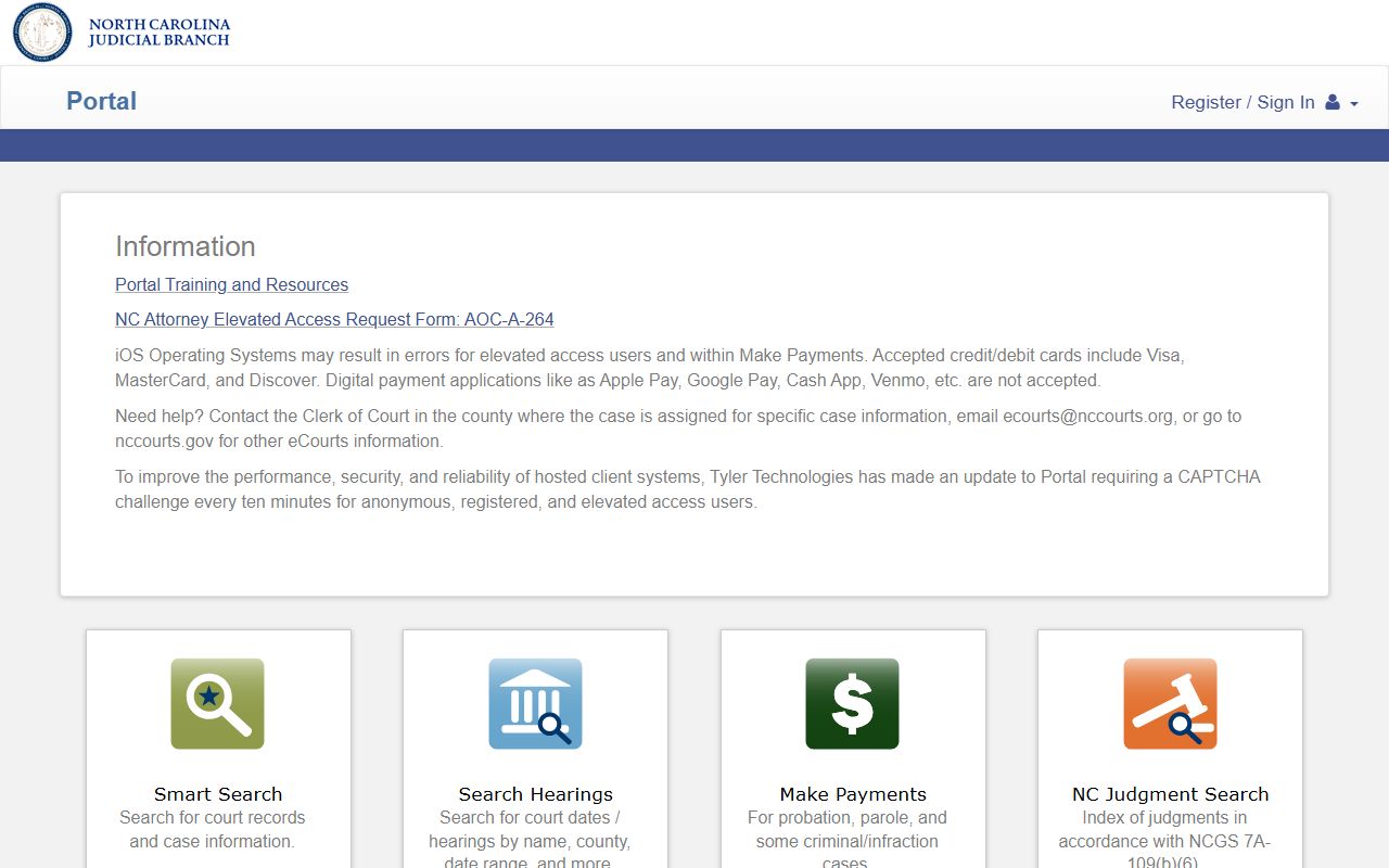 Lee County court records NC eCourts Portal