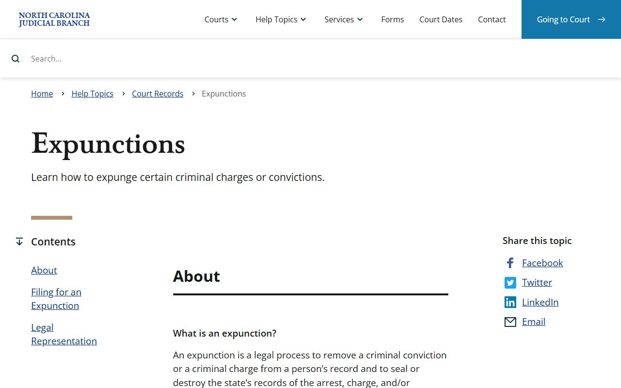 Lee County criminal court records expunction help page