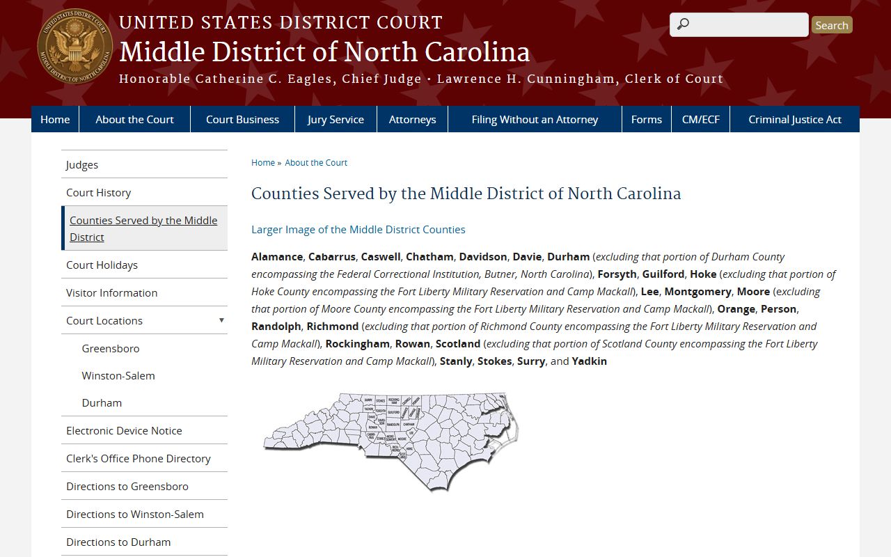 Lee County Superior Court records Middle District counties served page